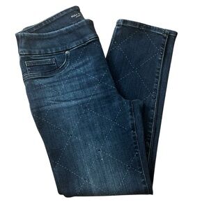 Chico's Indigo Rhinestone Embellished Pull-On Jeggings